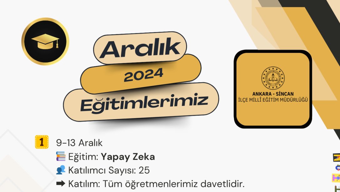 Aralık Ayı Eğitimlerimiz